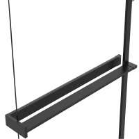 Душевая перегородка Walk-In VSW-1HR900CGB, 900*2000, черный, стекло тонированное - Gidratop.ru изображение