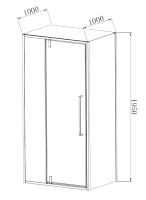 Душевой уголок Slim-N VSR-4SNP1010CL, 1000*1000, хром, стекло прозрачное - Gidratop.ru изображение