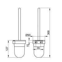 Ершик для унитаза Keuco Smart.2 02364010100, подвесной, цвет белый/хром - Gidratop.ru изображение