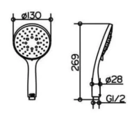 Душевая лейка Keuco Edition 400 51580 010300 13 см, 3-х режимная - Gidratop.ru изображение