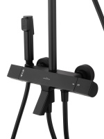 Душевая система с термостатом WONZON & WOGHAND The ONE, Черный матовый (WW-B3094-MB) - Gidratop.ru изображение