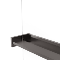 Душевая перегородка Walk-In VSW-1HR110CGGM, 1100*2000, вороненая сталь, стекло тонированное - Gidratop.ru изображение