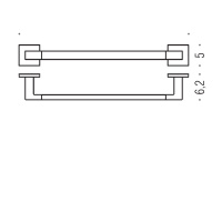 Colombo Basic Q Держатель полотенца 41см, цвет: хром - Gidratop.ru изображение