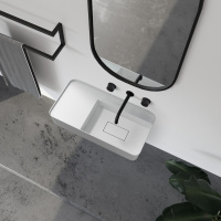 Раковина подвесная ABBER Stein AS2627-0.8 белая матовая - Gidratop.ru изображение