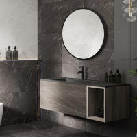 Зеркало ABBER Mond AG6201B без подсветки, металлическая рама, черный - Gidratop.ru изображение