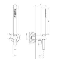 GESSI 316 душевой комплект, держатель с подводом воды, шланг 1500 мм. и ручной душ, цвет Brushed Brass PVD - Gidratop.ru изображение