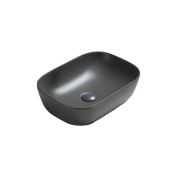 Раковина керамическая Vincea VBS-102MA, 455*325*135, накладная, цвет антрацит матовый - Gidratop.ru изображение