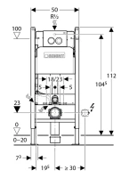 Инсталляция Geberit Duofix 458.124.21.1 Delta UP100 с кнопкой смыва для унитаза, хром - Gidratop.ru изображение
