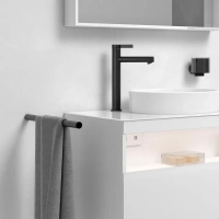 Полотенцедержатель Keuco Reva 12820370000, 45 см, цвет черный матовый - Gidratop.ru изображение