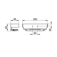 Полка для душа Keuco Edition 11 11159370000, со стеклоочистителем, цвет черный матовый - Gidratop.ru изображение
