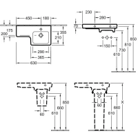Раковина Villeroy&Boch Subway 2.0, 63 х 35,5 см, подвесная, альпийский белый 4115 - Gidratop.ru изображение
