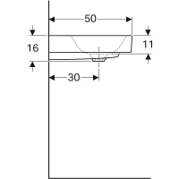 Раковина Geberit Citterio 500.544.01.1, 60 х 50 см, белая - Gidratop.ru изображение