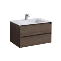 База под раковину Luka 800 подвесная, 2 выкатных ящика soft-close, R.Oak - Gidratop.ru изображение