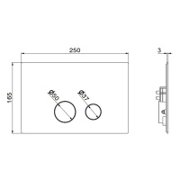Newform X-STEEL 316 Клавиша смыва для унитаза, двойная, для систем инсталляций GEBERIT SIGMA 8 & SIGMA 12, цвет: INOX - Gidratop.ru изображение