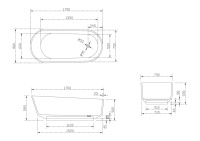 Прозрачная ванна ABBER Kristall AT9706Emerald зеленая - Gidratop.ru изображение