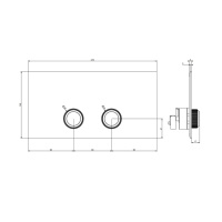 GESSI VENTI20 клавиша смыва для унитаза двойная, для инсталляций Viega, цвет хром - Gidratop.ru изображение