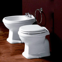 Унитаз напольный, слив в стену, 36,5х48.см, цвет белый - Gidratop.ru изображение