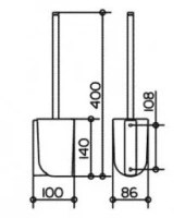 Ершик настенный для туалета Keuco Elegance New 11669 019000 - Gidratop.ru изображение