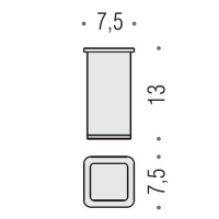 Colombo Lulu Стакан настольный, цвет: хром/матовое стекло - Gidratop.ru изображение