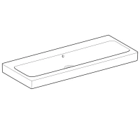 Раковина Geberit iCon 124025000, 120 х 48,5 см, с переливом по центру, без отверстия под смеситель, белая - Gidratop.ru изображение