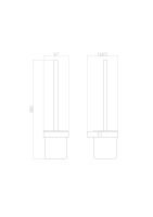 Туалетный ершик в комплекте WONZON & WOGHAND CARBON, Черный (WW-7729) - Gidratop.ru изображение