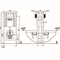 Инсталляция двойная самонесущая ABBER AC0106 для двух подвесных унитазов - Gidratop.ru изображение