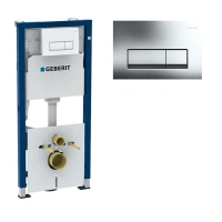 Инсталляция Geberit Duofix 458.128.21.1, клавиша глянцевый хром - Gidratop.ru изображение