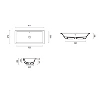 Catalano Zero Раковина встраиваемая под столешницу 80*37, цвет белый глянцевый - Gidratop.ru изображение