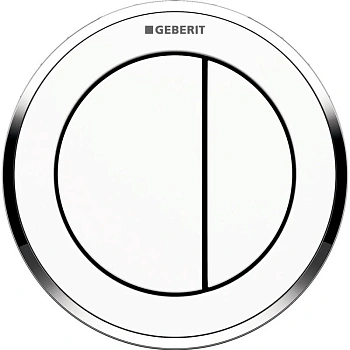 Клавиша смыва Geberit Omega 116.057.KJ.1 Type 12, клавиша - белый, декор - хром