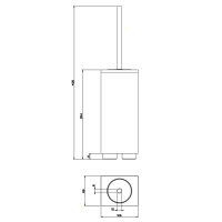 Gessi Rettangolo ершик для унитаза напольный, цвет: хром/белый - Gidratop.ru изображение