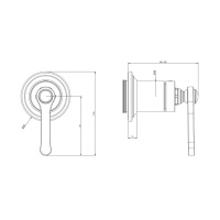 GESSI VENTI20 смеситель встраиваемый, однорычажный, внешняя часть, цвет Brushed Brass PVD - Gidratop.ru изображение