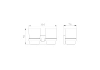 Два стакана для зубных щеток с держателем WONZON & WOGHAND POLO, Хром (WW-8928) - Gidratop.ru изображение