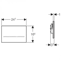 Клавиша смыва Geberit Sigma 116.092.SM.1 Type 80, бесконтактная, сенсорная, зеркальное стекло - Gidratop.ru изображение