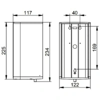 Дозатор дезинфицирующей жидкости Keuco Plan 14956010637, сенсорный, питание от батареек, хром/темно-серый - Gidratop.ru изображение