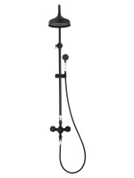 Душевая система с термостатом WONZON & WOGHAND RETRO, Черный матовый (WW-B3041-MB) - Gidratop.ru изображение