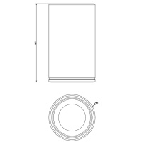 GESSI INCISO стакан настольный, цвет: черный/finox - Gidratop.ru изображение