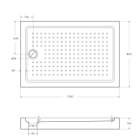 Акриловый поддон CEZARES TRAY-A-AH-120/80-15-W0 - Gidratop.ru изображение