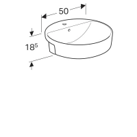 Раковина Geberit Variform 500.782.01.2, 50 x 50 см, белая - Gidratop.ru изображение