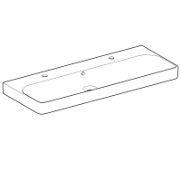 Раковина Geberit Smyle Square 500.253.01.1, 120 х 48 см, белая - Gidratop.ru изображение