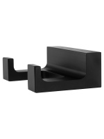 Двойной крючок для ванной WONZON & WOGHAND ECLIPSE, Черный (WW-9125-BL) - Gidratop.ru изображение