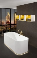 Квариловая ванна Villeroy&Boch Finion 170 x 70 см, фурнитура золото, UBQ177FIN7A300V101 - Gidratop.ru изображение