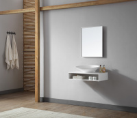 Тумба под раковину ABBER Stein AS1612 подвесная, белая матовая - Gidratop.ru изображение