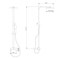 Душевая стойка ABBER Daheim AF8220NGL без излива, никель - Gidratop.ru изображение