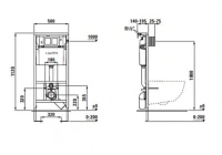 Инсталляция с бачком Laufen Installation System 8.9466.1.000.000.1 для подвесного унитаза - Gidratop.ru изображение