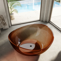 Прозрачная ванна ABBER Kristall AT9705Opal коричневая - Gidratop.ru изображение