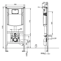 Инсталляция Villeroy&Boch ViConnect для подвесного унитаза, 9224 2700 - Gidratop.ru изображение