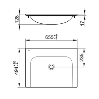Раковина Keuco Plan 32950316500 65 см без отверстия под смеситель, белый - Gidratop.ru изображение