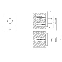 GESSI Rilievo держатель неподвижный для душевой лейки., цвет: nero XL - Gidratop.ru изображение