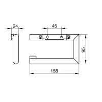 Держатель туалетной бумаги Keuco Reva 12862370000, цвет черный матовый - Gidratop.ru изображение
