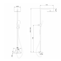 Душевая стойка ABBER Emotion AF8816 с изливом, хром - Gidratop.ru изображение